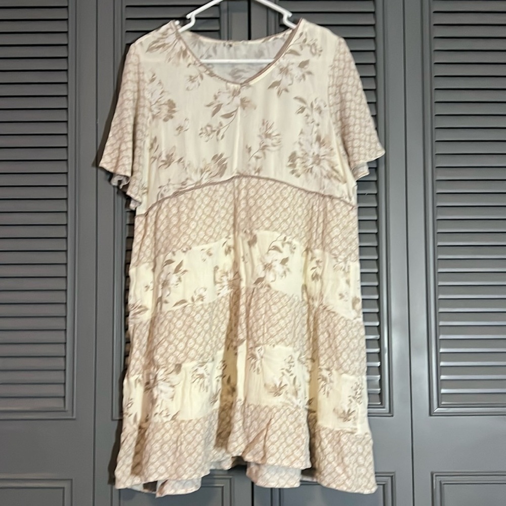 Oddy : Floral Patchwork Dress - M